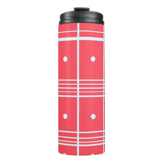 Roze Bedrukte Thermische Tumbler Thermosbeker (Voorkant)