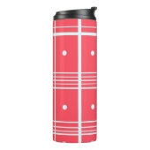 Roze Bedrukte Thermische Tumbler Thermosbeker (Gedraaid links)