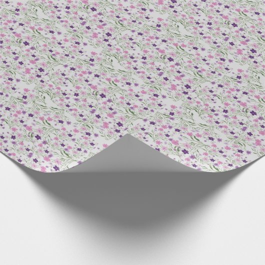 Roze beemdonderdruppels Weddenschap-papier Cadeaupapier (Hoek)