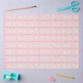 Roze beeninlegwerk bloemrand decoupagepapier tissuepapier (Craft)