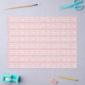 Roze beeninlegwerk bloemrand decoupagepapier tissuepapier (Craft)
