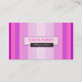 Roze beenstrips visitekaartje (Voorkant)