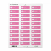 Roze Beer Baby shower Etiket (Full Sheet)