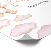 Roze Beer Ballon Bearly Wait Favors Poster (Hoek)