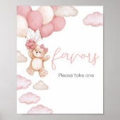 Roze Beer Ballon Bearly Wait Favors Poster (Voorkant)