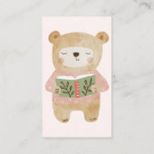 Roze Beer Boeken voor baby Request Informatiekaartje (Achterkant)