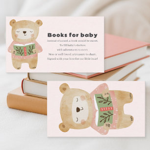 Roze Beer Boeken voor baby Request Informatiekaartje