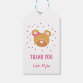 Roze Beer cadeau Label Cadeaulabel (Voorkant)