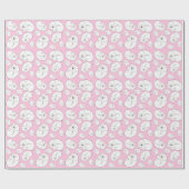 Roze Beer Cadeaupapier (Vlak)