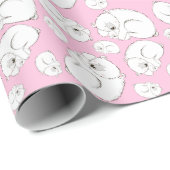 Roze Beer Cadeaupapier (Rol Hoek)