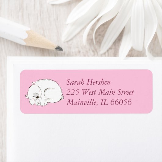 Roze Beer Etiket (Insitu)