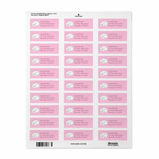 Roze Beer Etiket (Full Sheet)