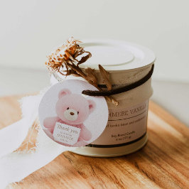 Roze Beer Hartelijk dank voor Labels met cadeaus