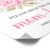 Roze Beer Help mam het adresseerteken Poster (Hoek)