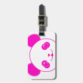 Roze Beer Kawaii Panda Bagagelabel (Voorkant verticaal)