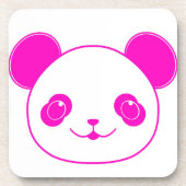 Roze Beer Kawaii Panda Bier Onderzetter (Voorkant)