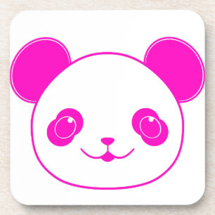 Roze Beer Kawaii Panda Bier Onderzetter