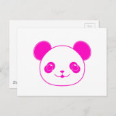 Roze Beer Kawaii Panda Briefkaart (Voorkant / Achterkant)