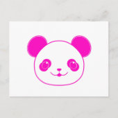 Roze Beer Kawaii Panda Briefkaart (Voorkant)