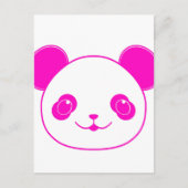 Roze Beer Kawaii Panda Briefkaart (Voorkant)