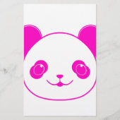 Roze Beer Kawaii Panda Briefpapier (Voorkant)