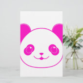 Roze Beer Kawaii Panda Briefpapier (Staand voorkant)