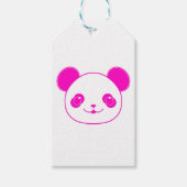 Roze Beer Kawaii Panda Cadeaulabel (Voorkant)