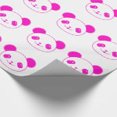 Roze Beer Kawaii Panda Cadeaupapier (Hoek)