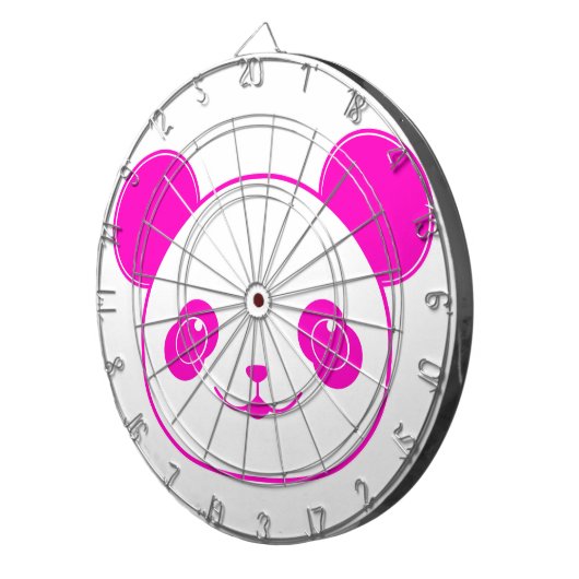 Roze Beer Kawaii Panda Dartbord (Voorkant Rechts)