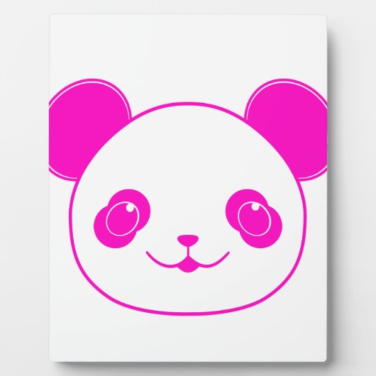 Roze Beer Kawaii Panda Fotoplaat (Voorkant)