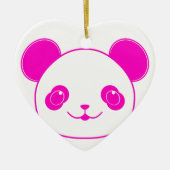 Roze Beer Kawaii Panda Keramisch Ornament (Voorkant)