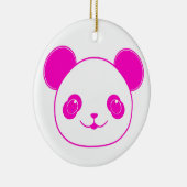 Roze Beer Kawaii Panda Keramisch Ornament (Rechts)