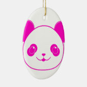 Roze Beer Kawaii Panda Keramisch Ornament (Rechts)