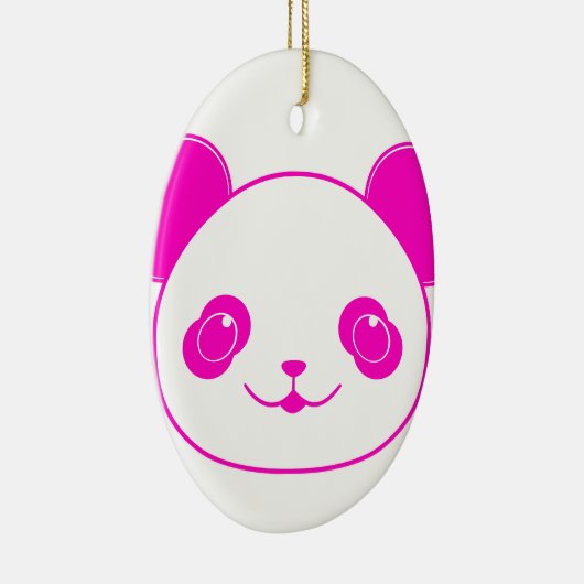 Roze Beer Kawaii Panda Keramisch Ornament (Rechts)