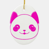 Roze Beer Kawaii Panda Keramisch Ornament (Voorkant)