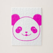 Roze Beer Kawaii Panda Legpuzzel (Verticaal)