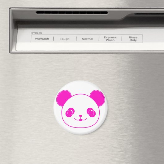 Roze Beer Kawaii Panda Magneet (Insitu (Vaatwasser))