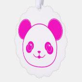 Roze Beer Kawaii Panda Ornament Kaart (Links)