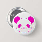 Roze Beer Kawaii Panda Ronde Button 5,7 Cm (Voorkant /achterkant)