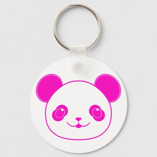 Roze Beer Kawaii Panda Sleutelhanger (Voorkant)