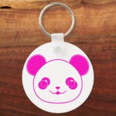 Roze Beer Kawaii Panda Sleutelhanger (Voorkant)