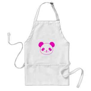 Roze Beer Kawaii Panda Standaard Schort