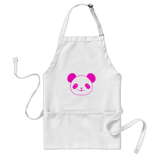 Roze Beer Kawaii Panda Standaard Schort (Voorkant)
