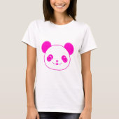 Roze Beer Kawaii Panda T-shirt (Voorkant)