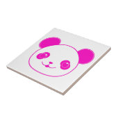 Roze Beer Kawaii Panda Tegeltje (Zijkant)