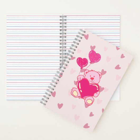 ROZE BEER NOTITIEBOEK (Binnen)