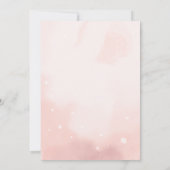 Roze beer op de baby-verjaardagsuitnodiging kaart (Achterkant)