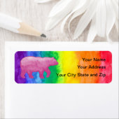 Roze Beer op Rainbow Wash Mailing Label (Insitu)