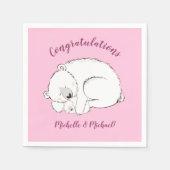 Roze Beer Servet (Voorkant)