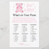 Roze beer Wat zit er in je handtas? (Voorkant)